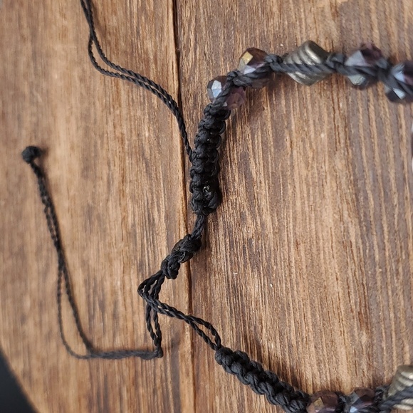 B2428 artisan Hand-blown jasper vein glass‎ bracelet - Picture 4 of 4